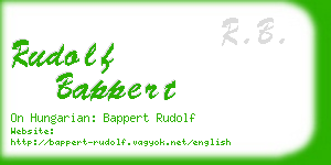 rudolf bappert business card